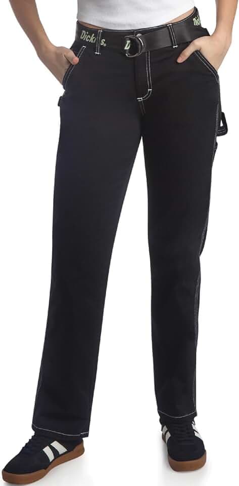 Dickies Womens Straight Leg Carpenter Work Pants, Size Down for Ideal Fit