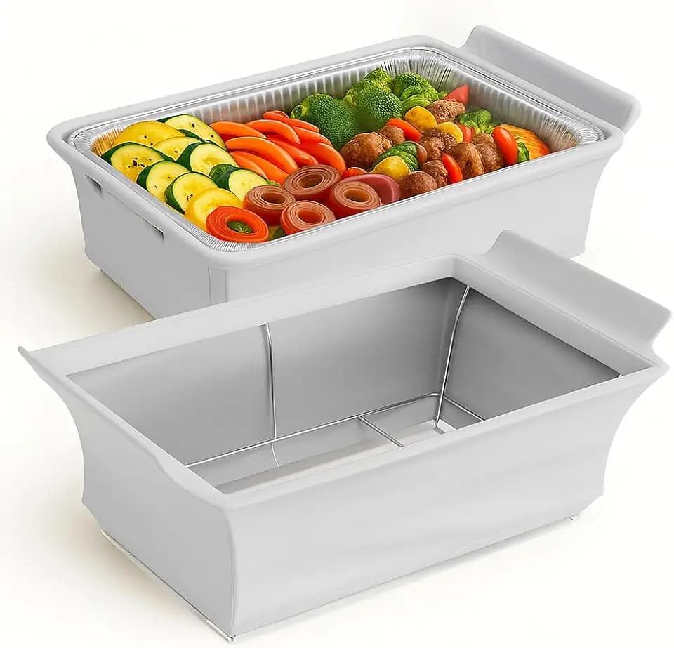 Chafer Wind Guard 2 Pack by Merchlio - Handle Covered Chafing Dish Cover
