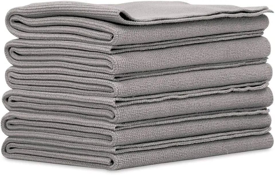 Griot's Garage Microfiber Edgeless Towels for Interior and Exterior Car Detailing and Polishing, Scratch-Free, 16” x 16”, Set of 6, 14902