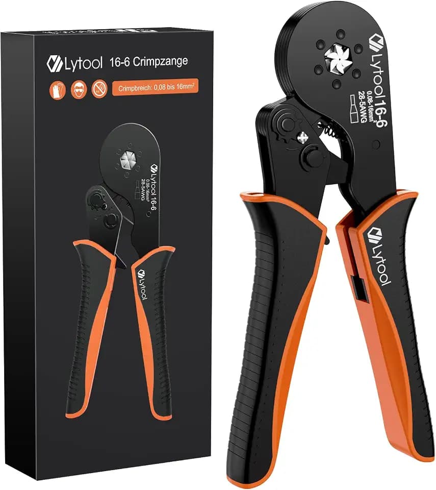 Crimpzange 0.08-16mm² Lytool Aderendhülsenzange Zange Sechskant Presszange
