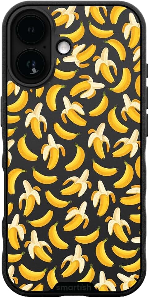 Smartish® iPhone 17 MagSafe Case - Gripmunk Magnetic Slim Case [Lightweight + Protective] Thin Grip Cover with Microfiber Lining - Cute Funny Banana Print Gift for Apple iPhone 17 - Peel Appeal