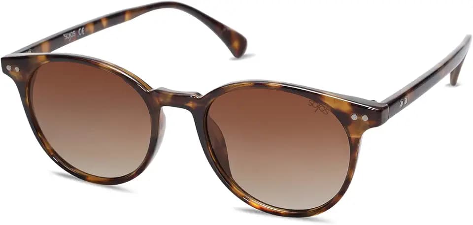 SOJOS Polarisiert Runde Sonnenbrille Damen Herren UV400 Schutz Vintage Runde Kleine für Schmales Gesicht MAY SJ2113