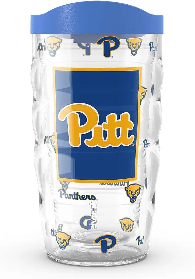 Tervis Pittsburgh Panthers - Overtime Made in USA Double Walled Insulated Tumbler Travel Cup Keeps Drinks Cold & Hot, 10oz, Classic