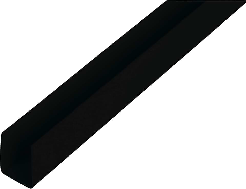 Alberts 498979 U-Profil | Kunststoff, schwarz | 1000 x 18 x 10 mm | 11er Set