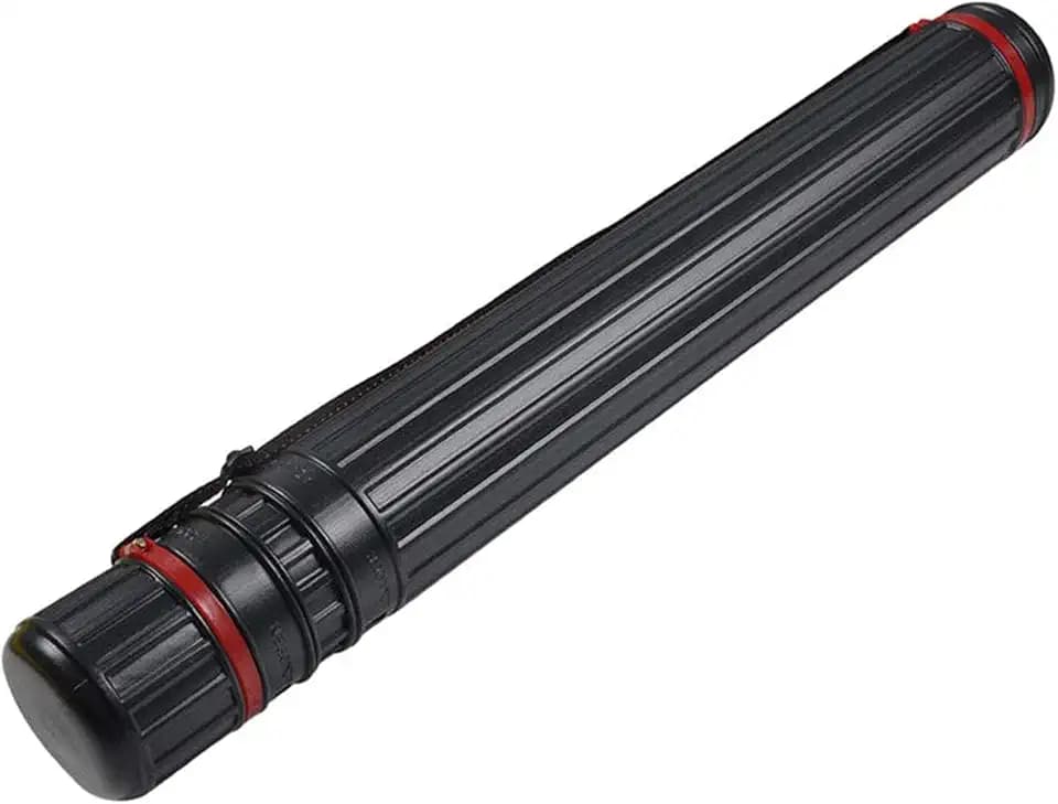 DEWEL Poster Tube 30"-51", Telescoping Blueprint Holder Art Tube with Strap