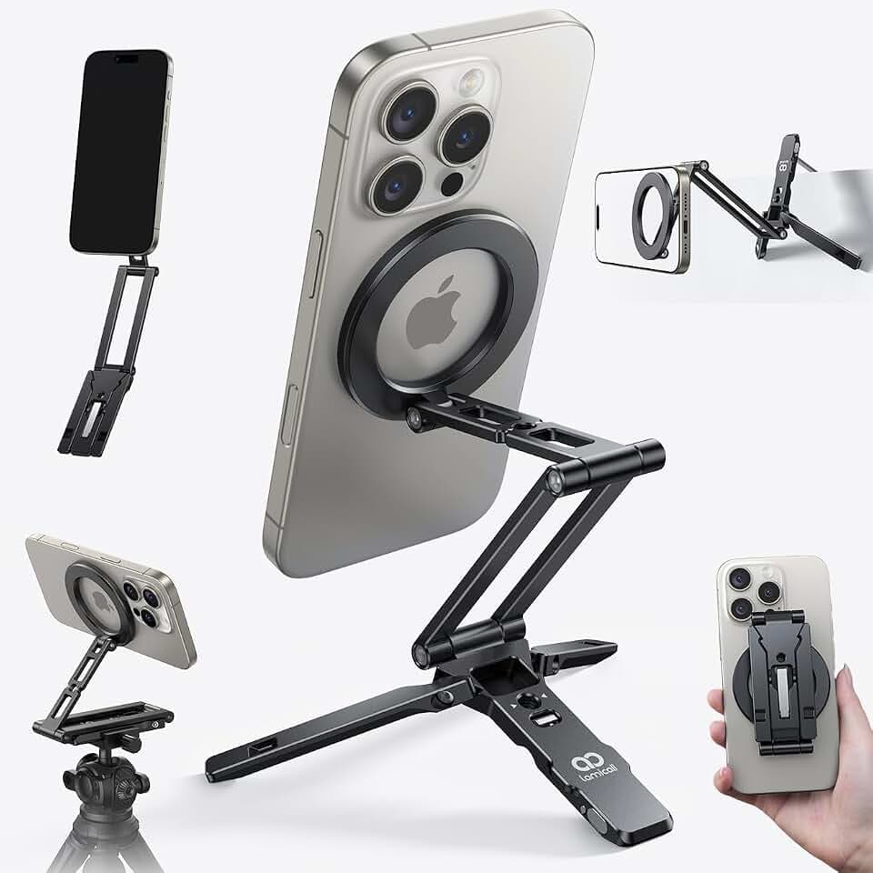 Lamicall for MagSafe Tripod Stand Ultra-Compact with 1/4" Screw, Arca, Hook