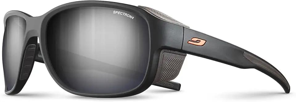 Julbo Montebianco 2 Glacier Glasses for Men & Women w/Removable Side Shields for Hiking, Snow/Glare - 100% UV Protection