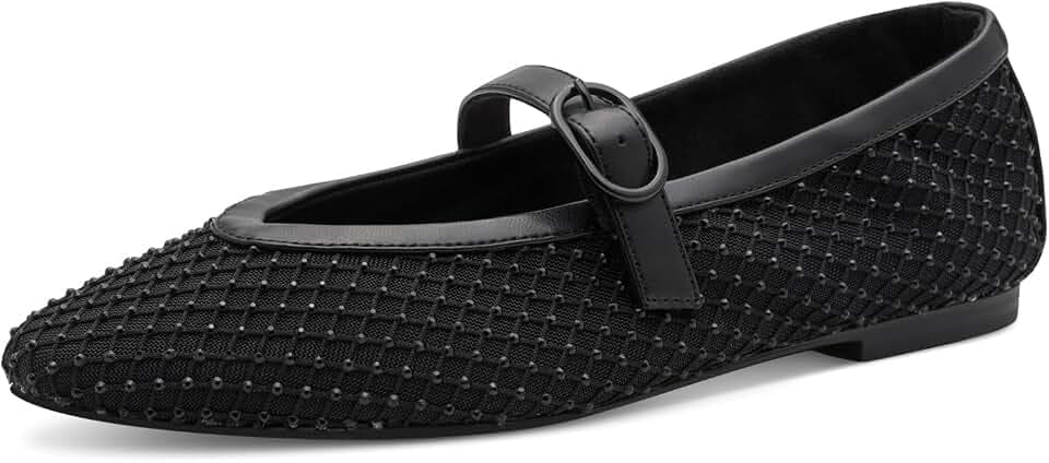MARCO TOZZI Damen Ballerinas weiches Feel Me Fußbett weiches Innenfutter Vegan Strap