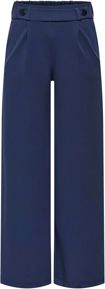 Jacqueline de Yong Damen Hose Weites Bein - JDYGEGGO - Wide Leg Anzughose - Mid Waist - Elegante und Bequeme Stoffhose aus Weichem Jersey-Material mit Stretch