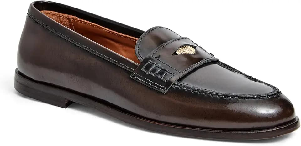 Bruno Magli Women's Lola Penny Loafers, Leather Shoes, Slip-On Shoes