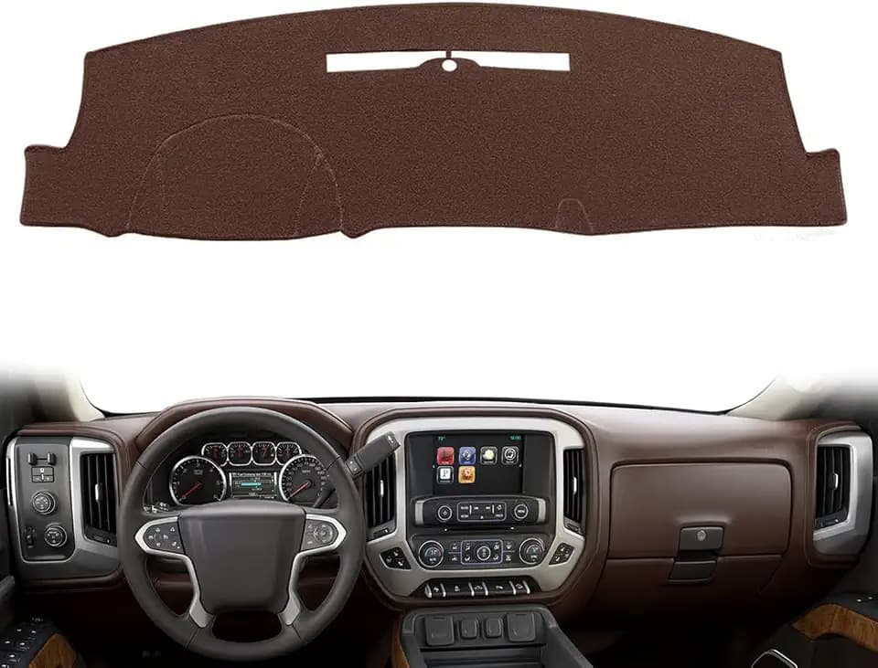 Yiz Dash Cover for GMC Sierra/Chevy Silverado 1500 2014-2018 (Brown) Y32
