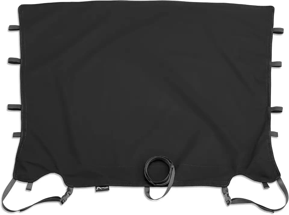 RAMPAGE PRODUCTS California Brief Soft Top for Jeep Wrangler YJ | Black Denim, Vinyl | 92815 | Fits 1992-1995 Jeep Wrangler YJ