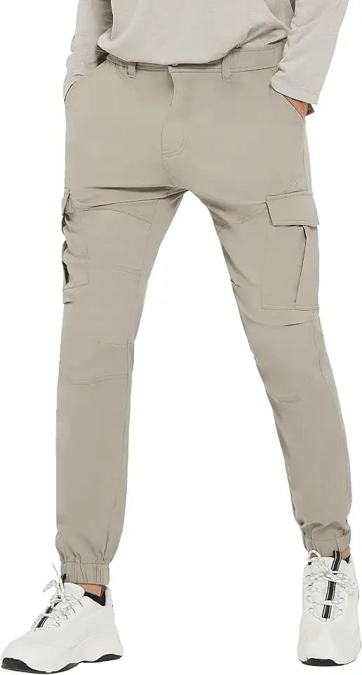 PULI Hiking Pants for Men Cargo Joggers Tapered Outdoor