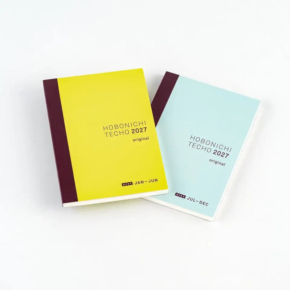 Hobonichi Techo 2027 Original Avec Books – A6, Japanese, Daily, 6-month x 2-Book (Jan/Jul Start)