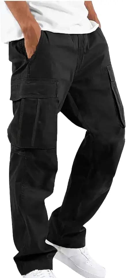 Cargohose Herren Winter Lang Arbeitshosen Männer mit 6 Taschen mit Reißverschluss Universal Fit