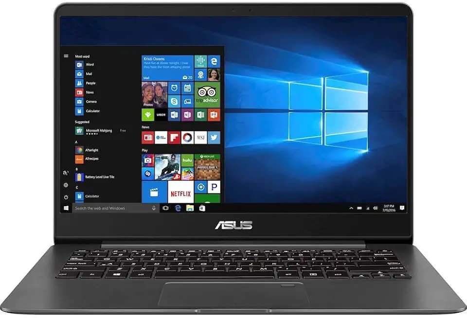ASUS ZenBook 14 Thin and Light Laptop - 14” Full HD WideView, 8th gen Core i7-8550U Processor, 16GB DDR3, 512GB SSD, Backlit KB, Fingerprint Reader, Grey, Windows 10 Home - UX430UA-DH74