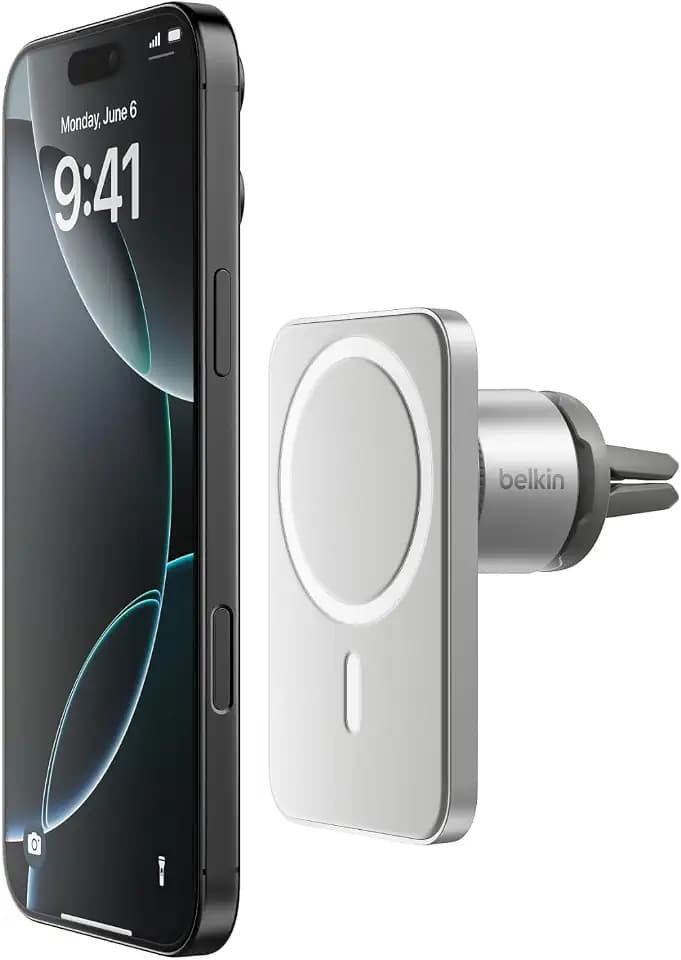 Belkin Magnetic Vent Mount Pro, MagSafe-Compatible Phone Holder for iPhone
