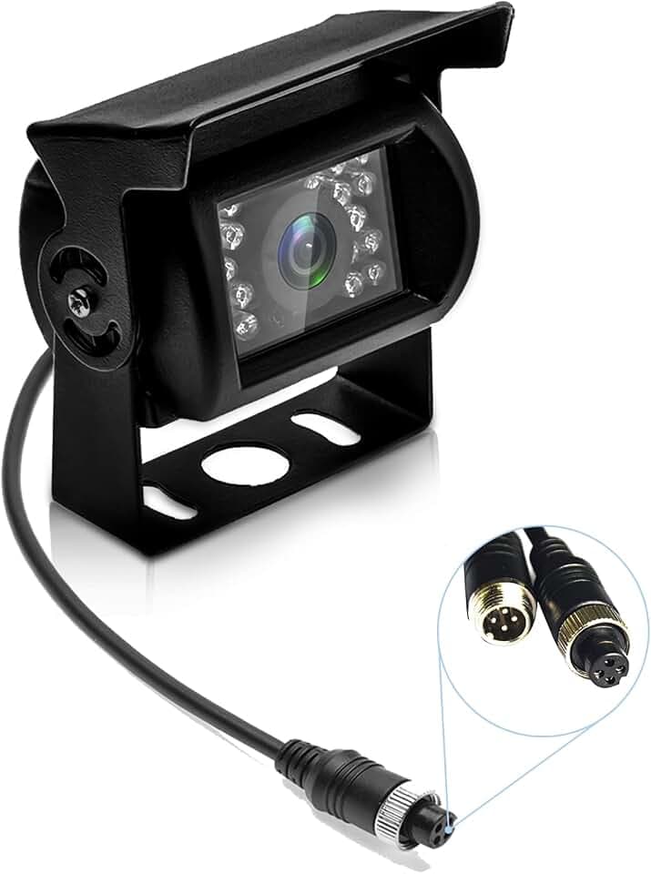 Hikity Rückfahrkamera 4 Pin 18 IR Nachtsicht IP67 Wasserdicht