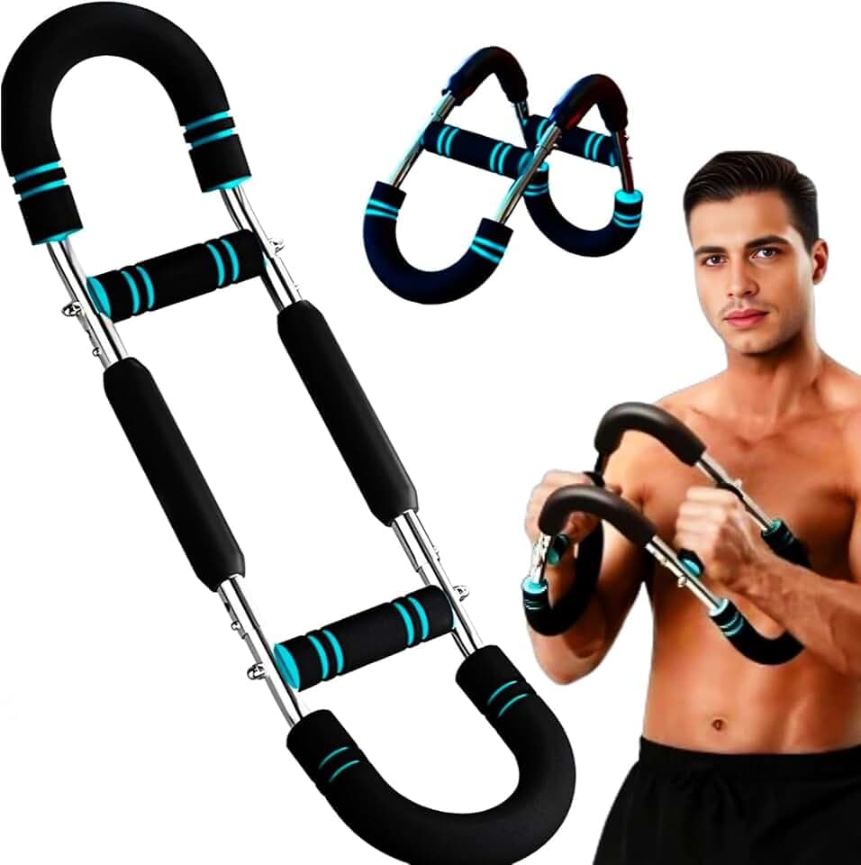 Twister Armtrainer, U-Shaker Twister Armtrainer, Verstellbarer Brust-Expander,Tragbarer Muskelkraftverstärker mit Drehstab für Brust,Schulter,Unterarm,Bizeps und Armformt den