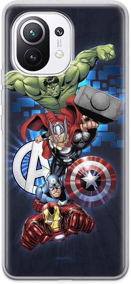 ERT GROUP Handyhülle für Xiaomi 11 Original und offiziell Lizenziertes Marvel Muster Avengers 001 optimal an die Form des Handy angepasst, hülle aus TPU