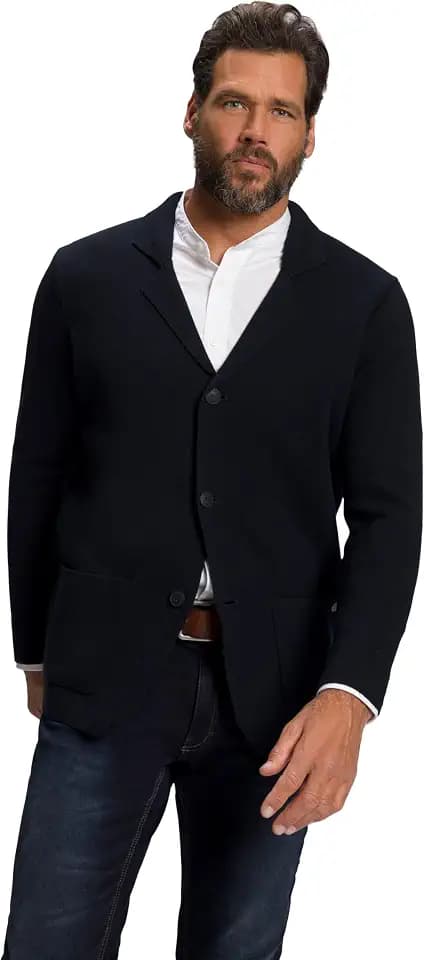 JP 1880 Herren Stricksakko, Flexnamic®, Milano-Strick, Reverskragen, Bis 8 XL Strickjacken