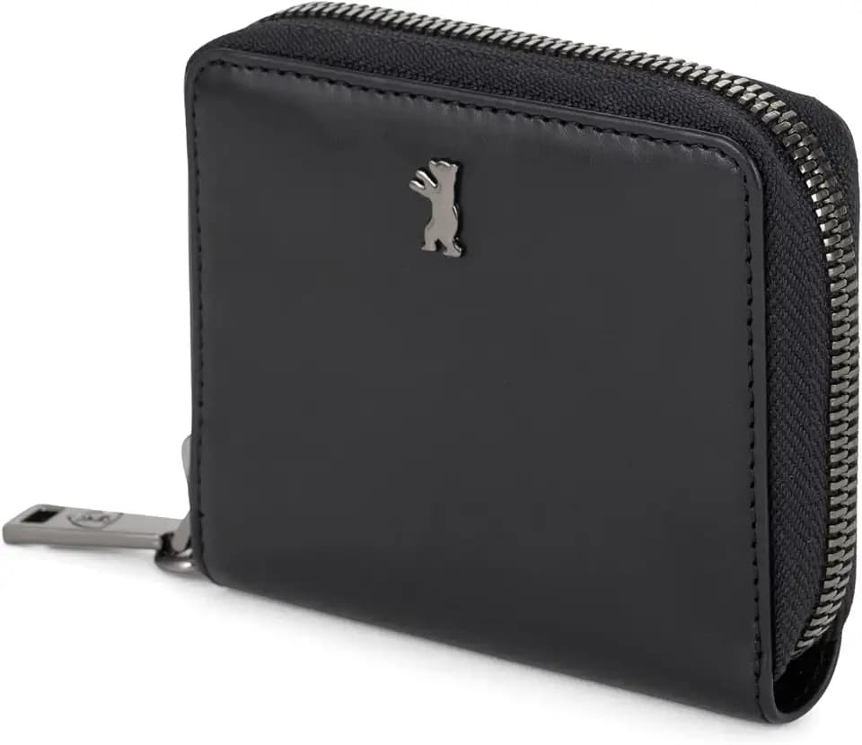 Berliner Bags Geldbörse Geneva Premium, Portemonnaie aus Leder - Schwarz