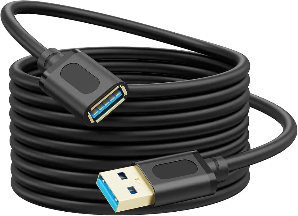 USB 3.0 Extension Cable 3Ft, USB 3.0 Male to Female Lead with Signal Amplification Active Cord for Printers, Keyboards, Game Console, Loudspeakers, Scanners, Displays, Headsets(1M/3Ft)