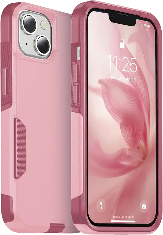 jaroco Magnetic for iPhone 13&14&15 Case Heavy Duty Rugged Dual-Layer Pink