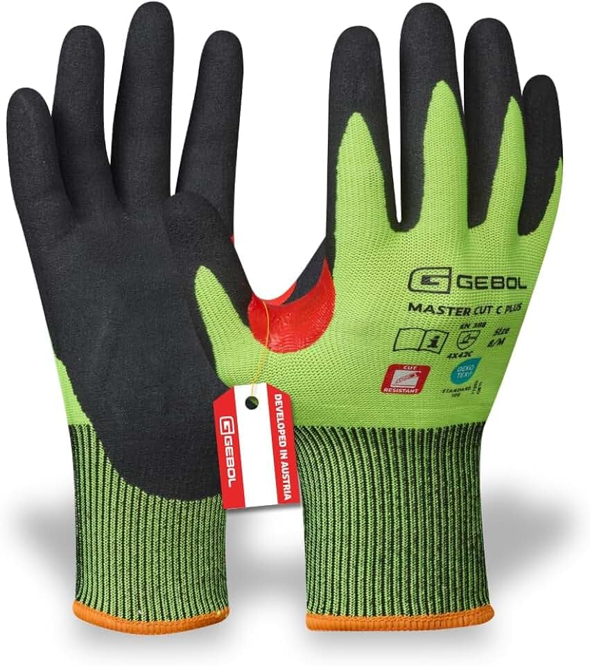 GEBOL Master Cut C Plus Schnittschutzhandschuhe, Gr. 9/L, schnittfest