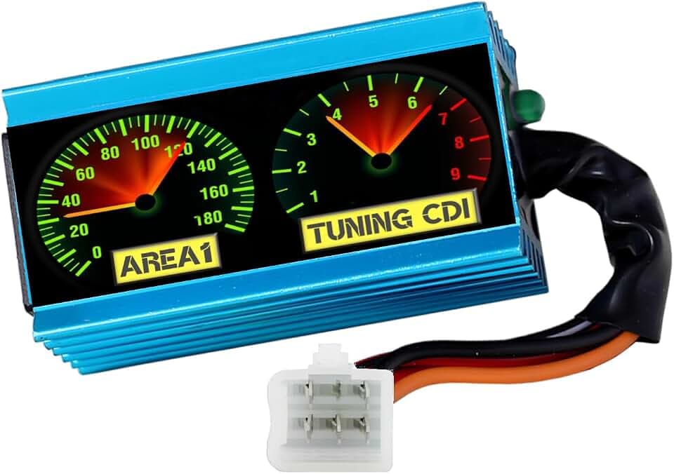 Racing CDI Zündbox für 50ccm 2Takt kompatibel mit Peugeot Speedfight 2, Vivacity, Elyseo, Elystar, TKR, Trekker, Squab, Splinter, Zenith, Limbo, Gipsy, Looxor, Rapido, T-Rex, für PGO Big Max GMax PMX