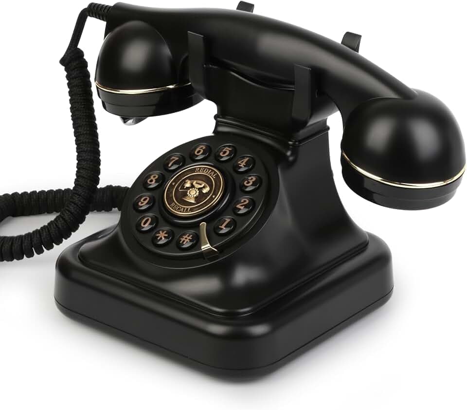 Audio Gästebuch Hochzeit Telefon Audio Gästebuch Telefon mit Voicemail, Unterstützen Sie Individuelle Audio-Nachrichten, Hochzeitstelefon für Partys Hochzeiten Geburtstage Geständnisse, Schwarz