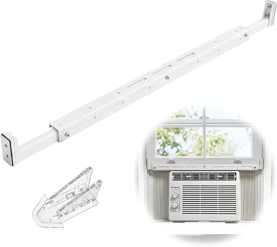 Window AC Bracket No-Drill, 25"-47" Adjustable,Heavy Duty 300+ LBS