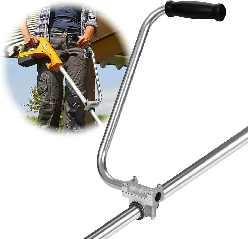 String Trimmer Handle Extension with Ergonomic Grip, Aluminum