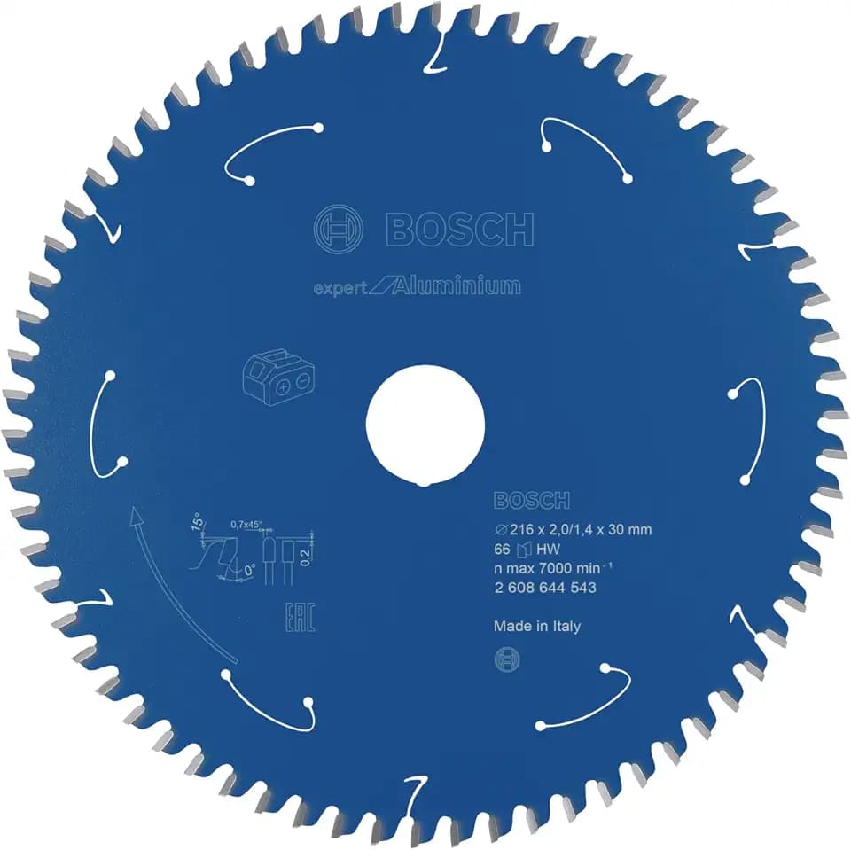 Bosch Professional 1x Kreissägeblatt Expert for Aluminium (Aluminium, Sägeblatt Ø 216 x 30 x 2 mm, 66 Zähne, Zubehör Akku Kreissäge)