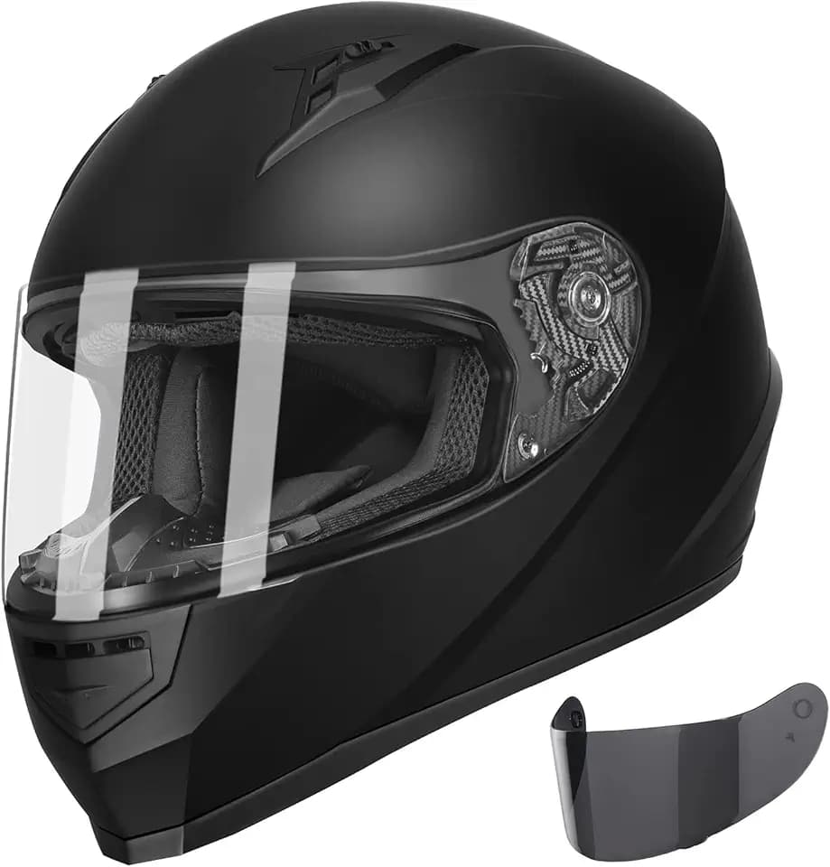 GLX GX11 Compact Full Face Motorcycle Helmet w/ Tinted Visor, DOT