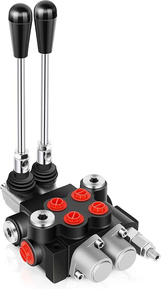 Hydraulic Flow Control Valve 2 Spool 21 GPM Adjustable Relief Valve