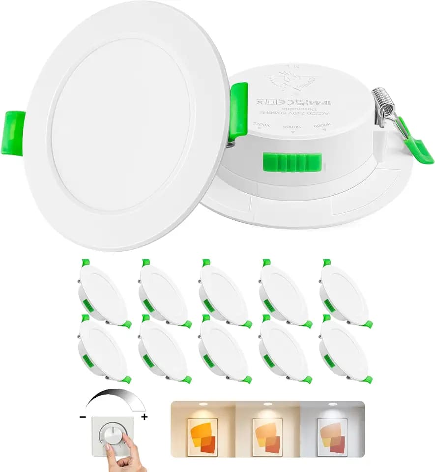 LED Einbaustrahler 230V Dimmbar 5W Einbau Deckenspots 10er Set