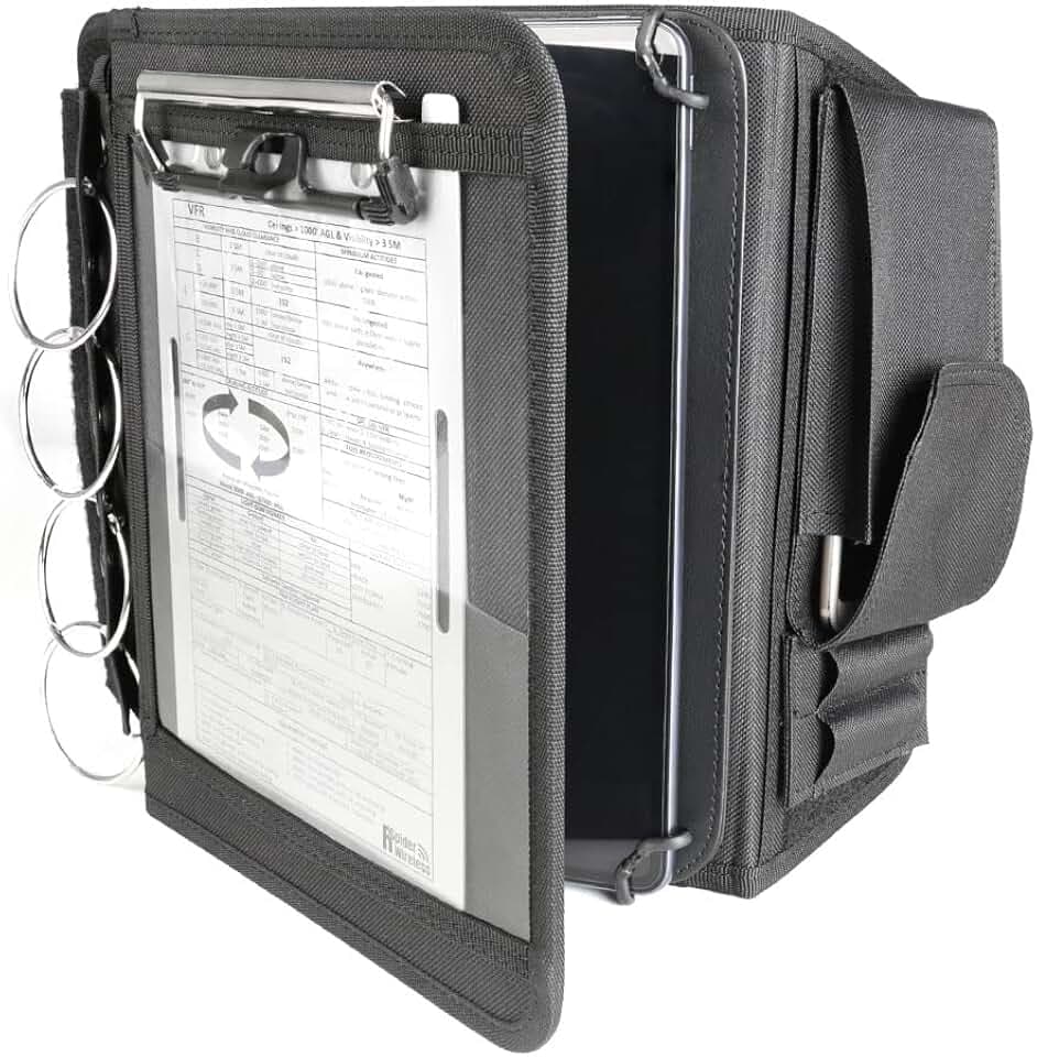 Pilot-Kniebrett, inklusive Aluminium-Klemmbrett Passend für iPad Pro 9,7 Zoll, 10,5 Zoll, 11 Zoll, iPad und iPad Air 1/2/3/4/5/6 und alle Anderen Tablets mit 22,9-27,9 cm