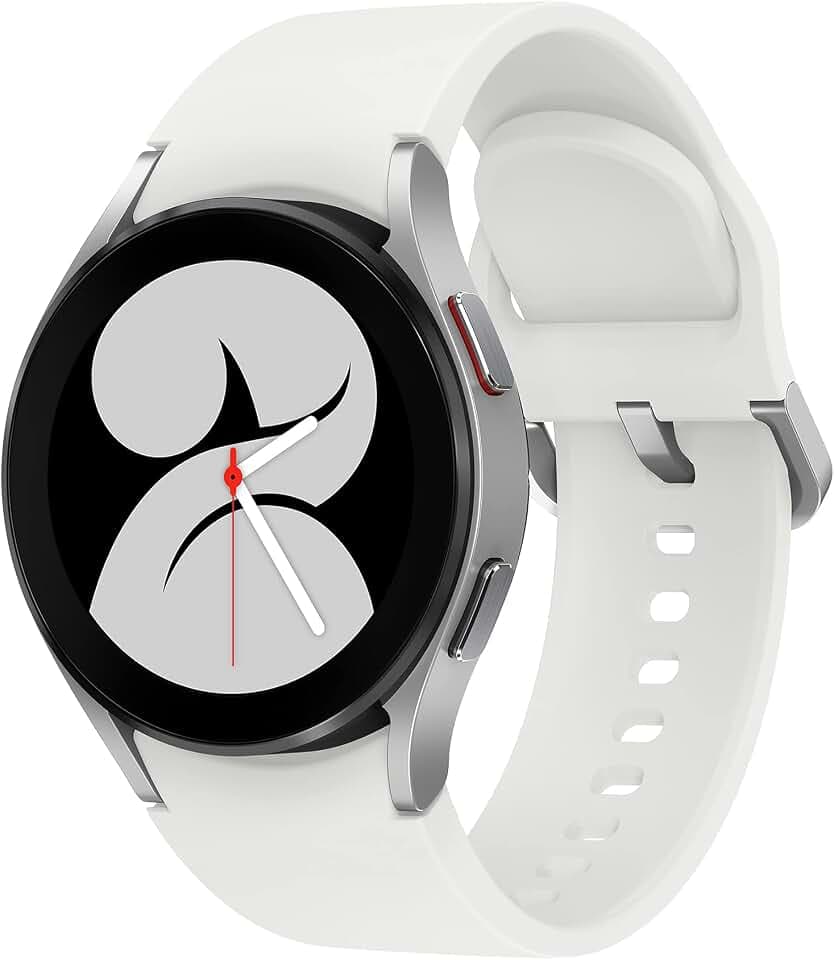 Samsung Galaxy Watch4, Runde Bluetooth Smartwatch, Wear OS, Fitnessuhr, Fitness-Tracker, 40 mm, Silver inkl. 36 Monate Herstellergarantie [Exkl. bei Amazon]