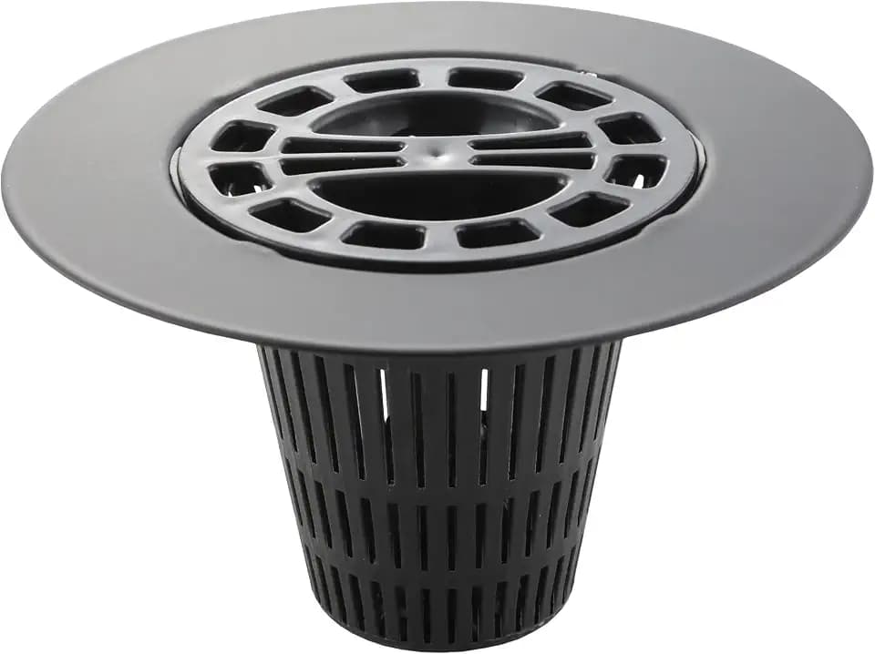 Danco 11086 Round Shower Hair Catcher with Replacement Baskets, Shower Drain Cover and Drain Protector in Matte Black
