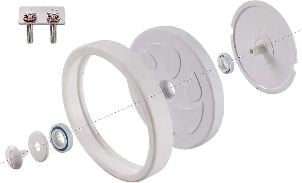 ATIE Pool Cleaner Large Wheel C6 Assembly with Bearing C60, Tire C10, Axle with Sand and Grave Guard C66, Screw C55 and Washer C64 for Polaris 280 Pool Cleaner