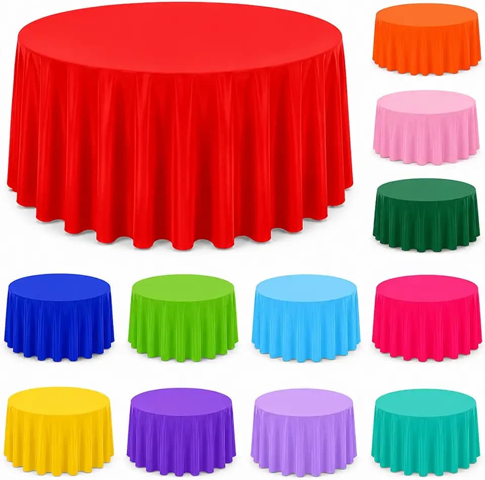 12 Pack Rainbow Disposable Plastic Tablecloths