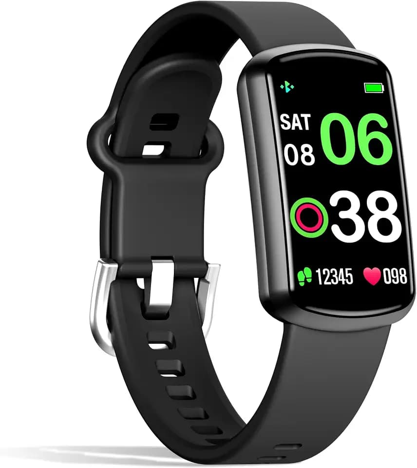 Fitness Tracker with 24/7 Continuous Heart Rate, Blood Oxy-gen Monitor, Smart Watch with Sleep Monitor, IP68 Waterproof Activity Tracker Step Counter for Women Men