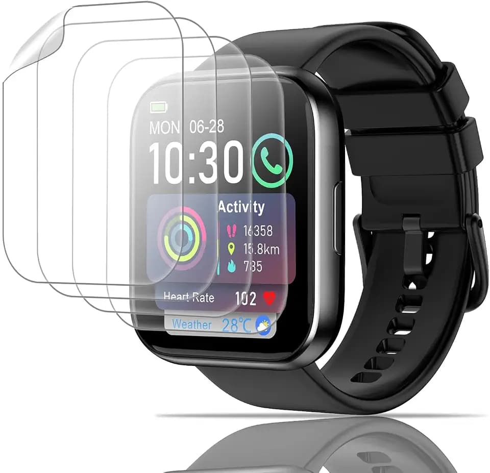 4 Pack TPU Screen Protector for QONBINK M91 Smart Watch 1.85"
