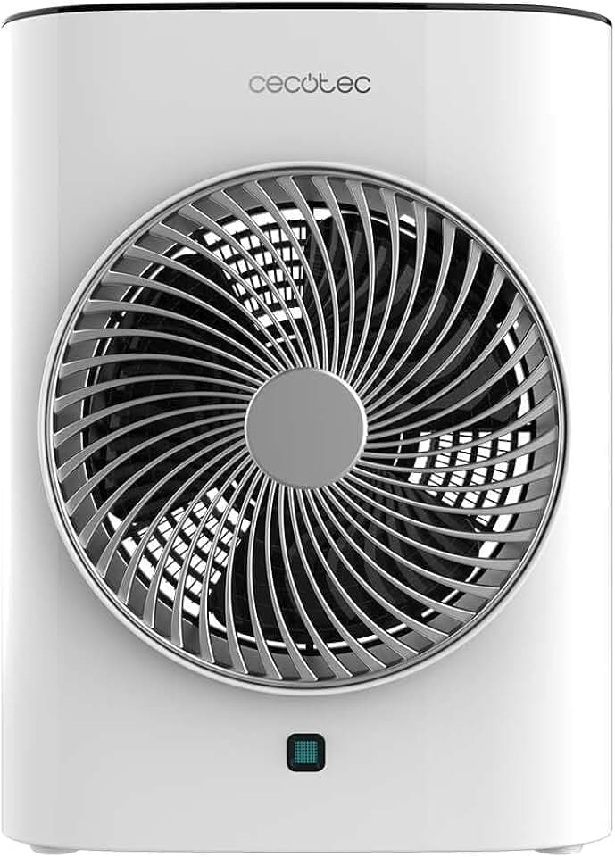 Cecotec ReadyWarm 2077 Max Force Smart White Elektrischer Heizlüfter mit Fernbedienung, 2000 W, 2 Leistungsstufen, geringer Stromverbrauch, 3 Betriebsmodi, LED-Display