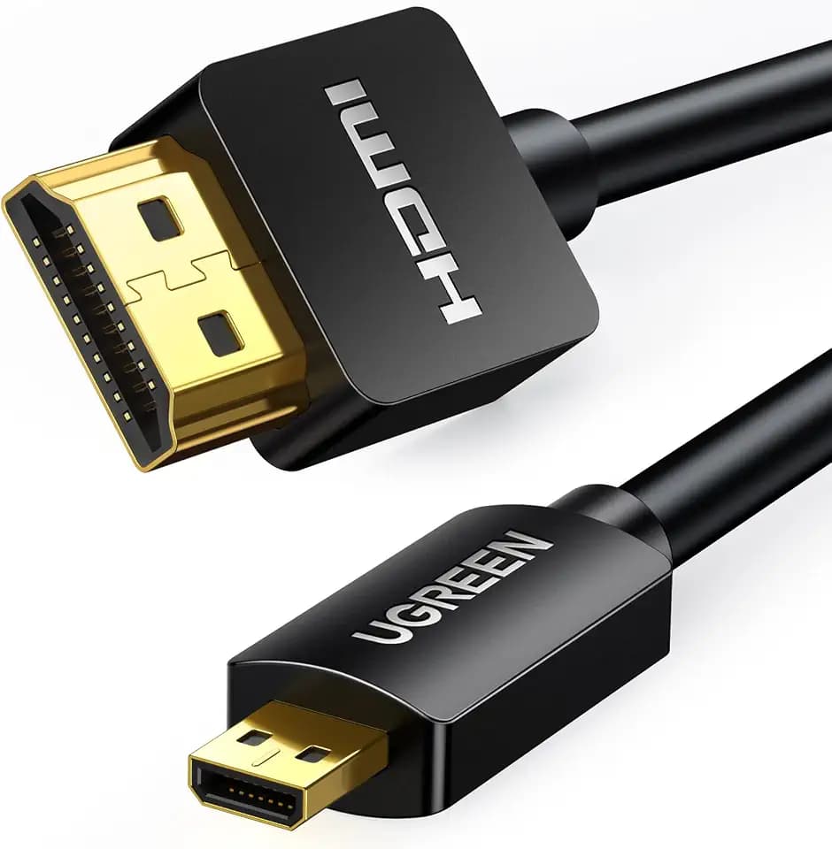 UGREEN Micro HDMI to HDMI Cable, 4K@60Hz, HDR, Adapter, 1.6FT