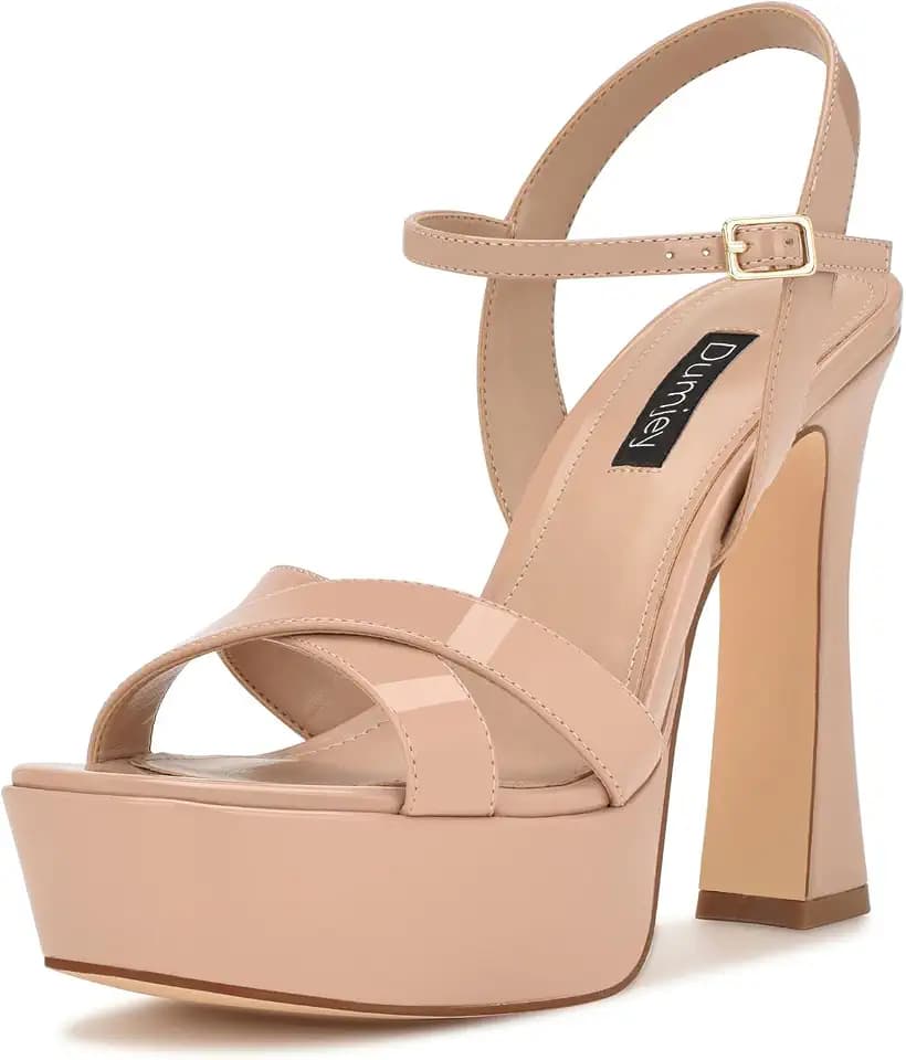 Platform Heels for Women Chunky High Heel Sandals with Ankle Strap