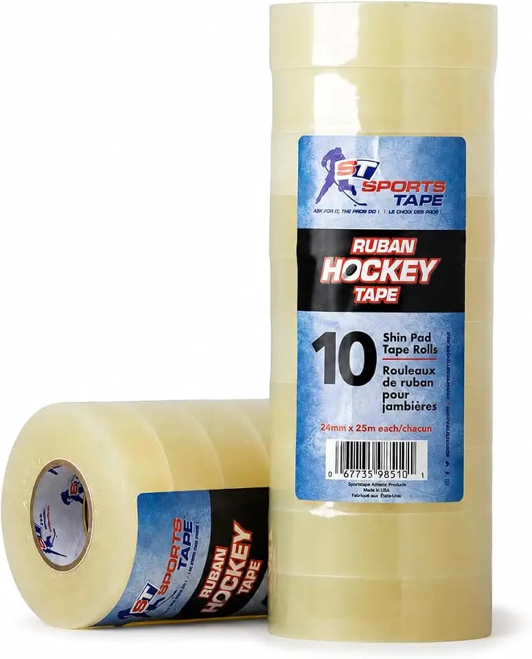 ST Sports Tape Clear Hockey Tape 10 Pack – Shin Guard & Sock Tape