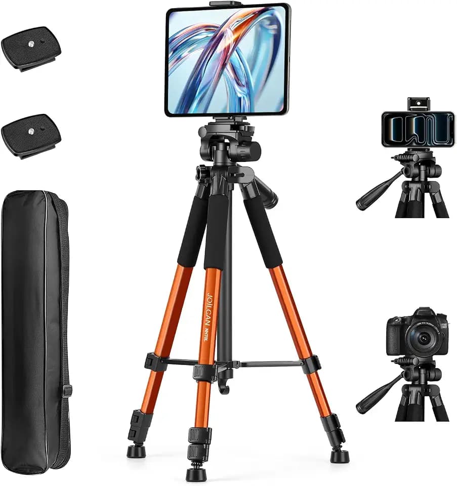 JOILCAN 67" Phone iPad Tripod, Professional Camera Tripod