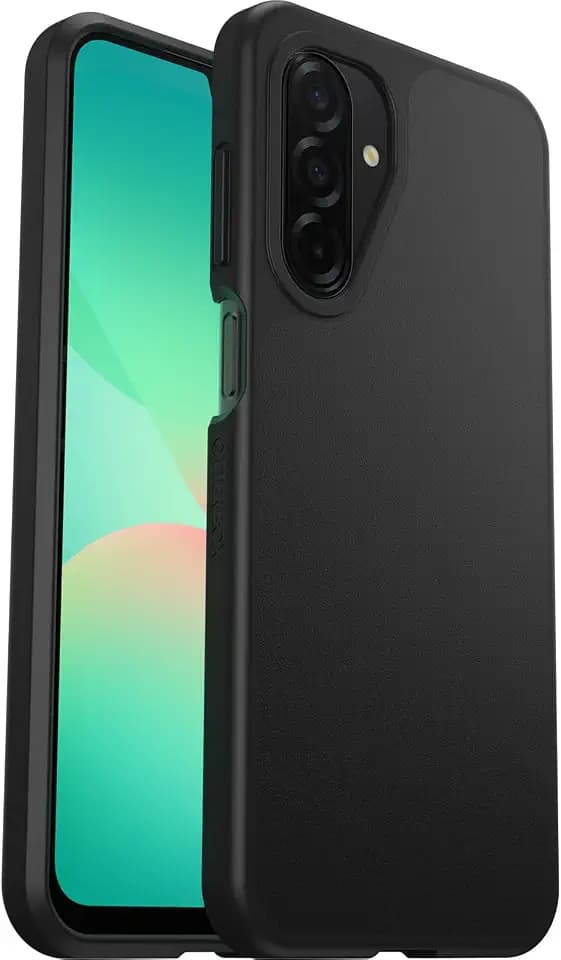 OtterBox Samsung Galaxy A26 5G React Series Case - Black, ultra-thin, pocket-friendly, raised edges protect camera & screen, wireless charging compatible (Single Unit Ships in Polybag)